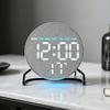 Temperature Display Digital LED Clock Plastic Desk Mute Clock Modern Bedside Wake-up Clock Office
