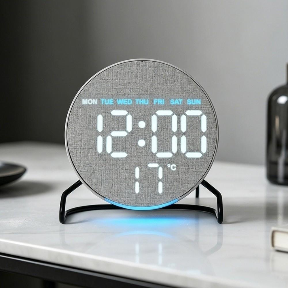 Temperature Display Digital LED Clock Plastic Bedside Wake-up Clock LED Electronic Watch Bedroom