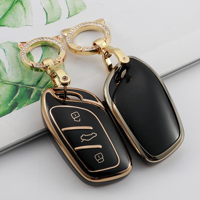 Soft TPU Shell Car Key Case Cover for Saic MG ZS EV MG6 EZS HS EHS 2019-2022 Roewe RX5 I6 I5 RX3 RX8 ERX5 MG5 Car Accessories