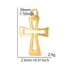 5Pcs Crosses Pendant Charms For Jewelry Making Supplies Christ Handmade Necklace Earrings Charm Gold Color Accessories Wholesale