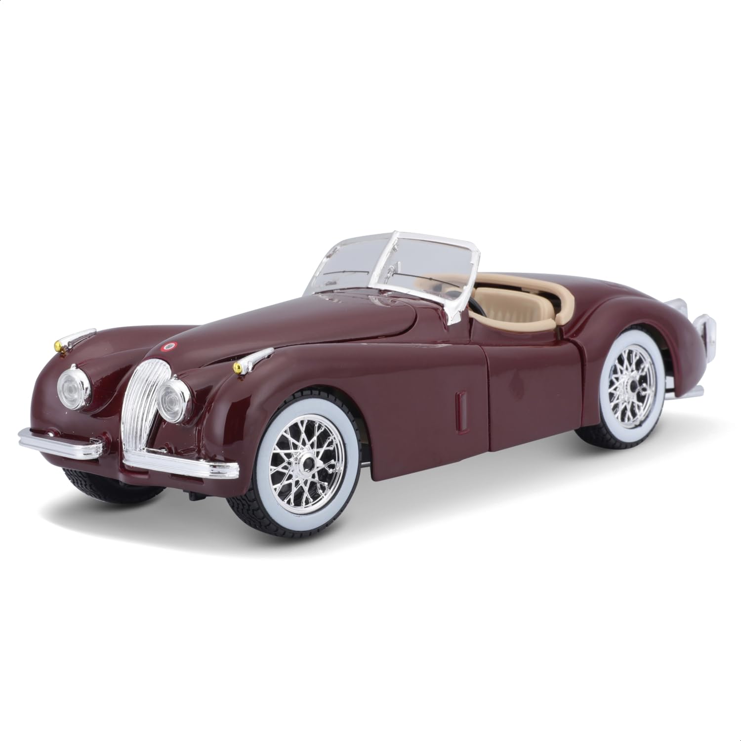 

Bburago 1/24 Scale Jaguar XK 120 Roadster 1951 Red / Diecast Model Car, Finished Model, 18-22018 RD