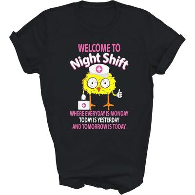 BSN LPN CNA Lustiges Krankenschwester Küken Willkommen zum Nachtpfleger Unisex Shirt Geschenk Damen Herren