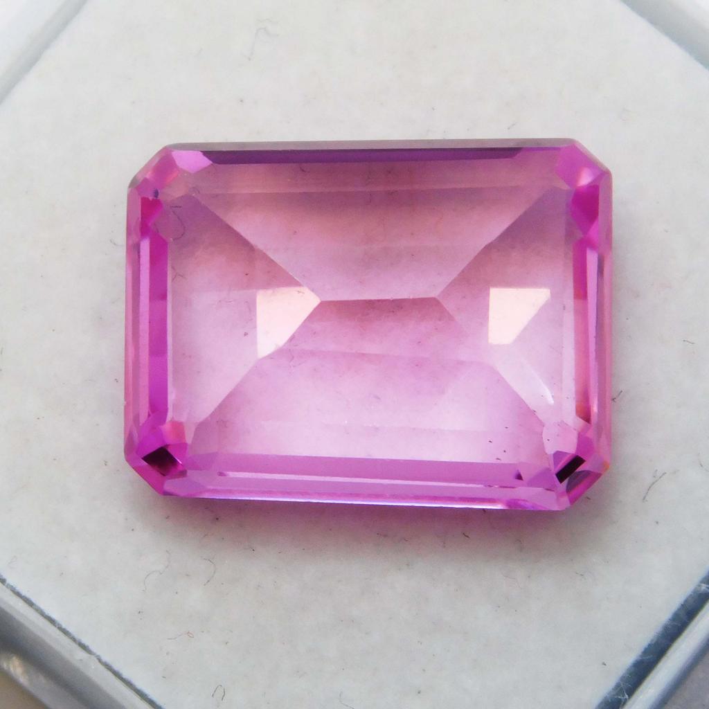 12.90 Ct Natural Attractive Pink Sapphire Emerald Cut Loose Gemstone