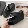 Fashion Women's Clip Toe Wedge Flip Flops 2025 Summer High Quality Platform Beach Sandals Woman Thick Sole Slippers Slides Zapatos Mujer