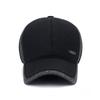 Men's Winter Woolen Baseball Cap with Earmuffs - Trendy Warm Hat for Middle-Aged and Elderly Dads