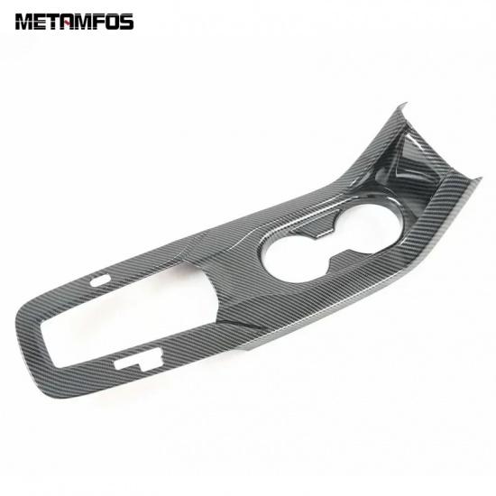 For Toyota Corolla -  Carbon Fiber Center Console Gear Shift Box Cover Trim Water Cup Holder Interior Accessories