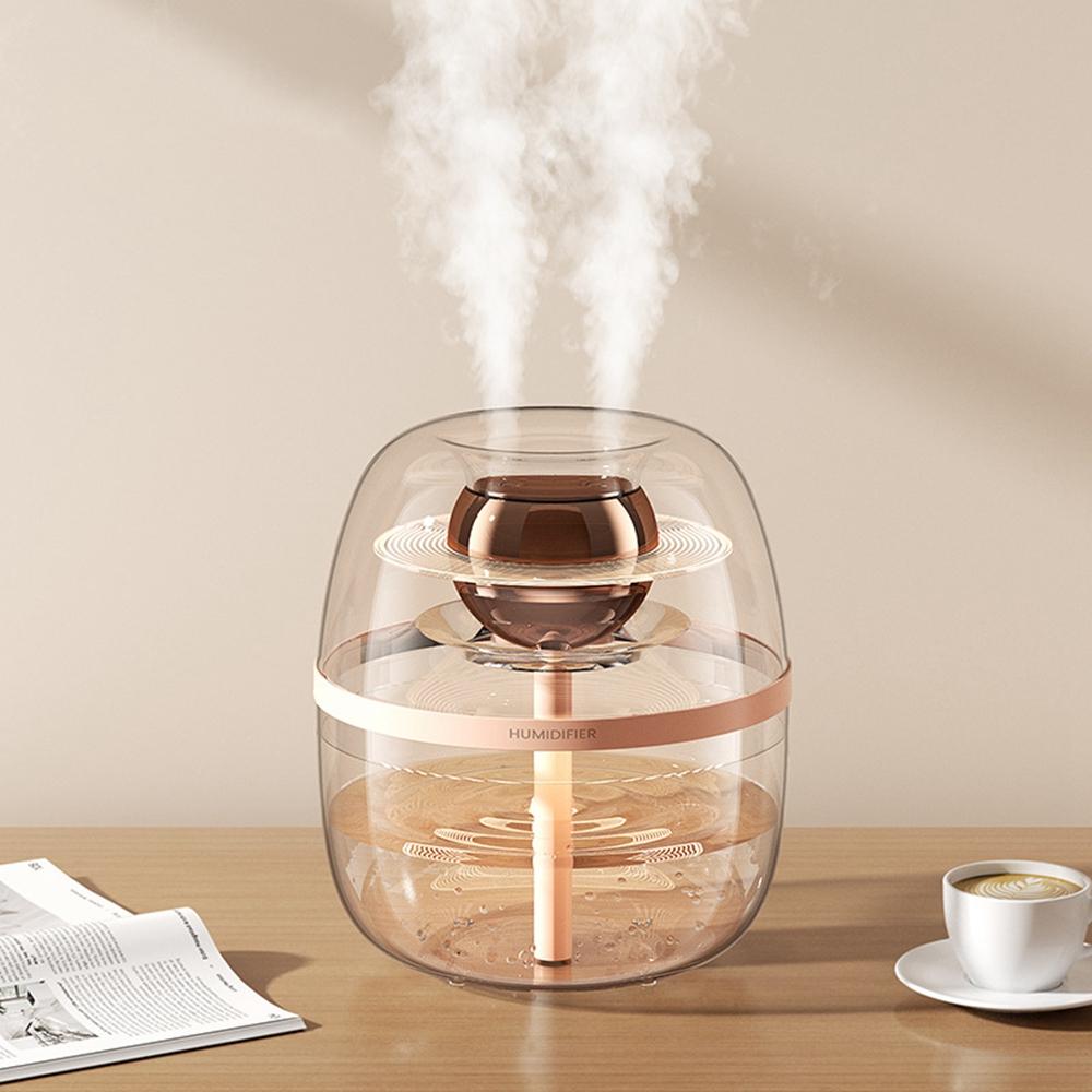 

Dual Nozzle 3L Large Capacity Humidifier USB Transparent Quiet Mist Diffuser with Night Light B
