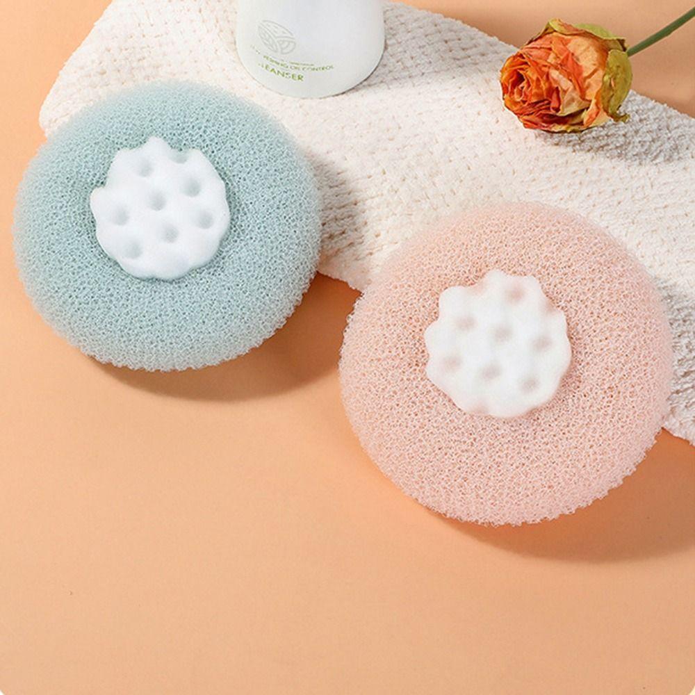 4Pcs with Elastic Band Suction Cup Bath Ball Super Soft Dead Skin Remover  Shower Tool