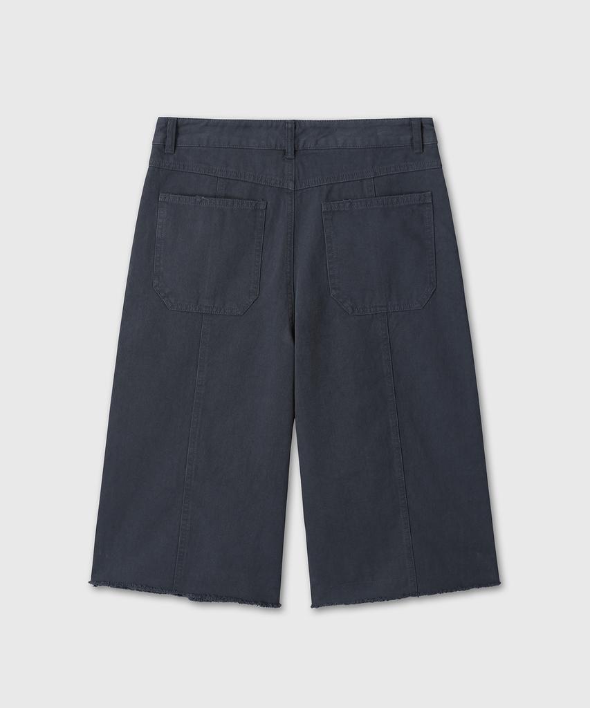 Daibeuinumeon W Washed Cotton Burmuda Pants (Navy)