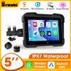 Srnubi 5-inch Portable Carplay Android Auto Digital Motorcycle Dashboard TPMS GPS for Motorcycle Navigation Display Screen BT5.0