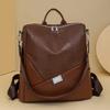 Retro commuter large-capacity backpack women's new simple travel backpack casual out simple shoulder bag