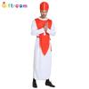 Halloween Themed Party Costume For Men Featuring Creepy Red Cross Priest Design
