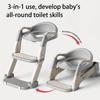 3-in-1 Adjustable Portable Youngsters's Potty Training Toilet Seat Foldable Step Stool with Potty Training Reward Stickers