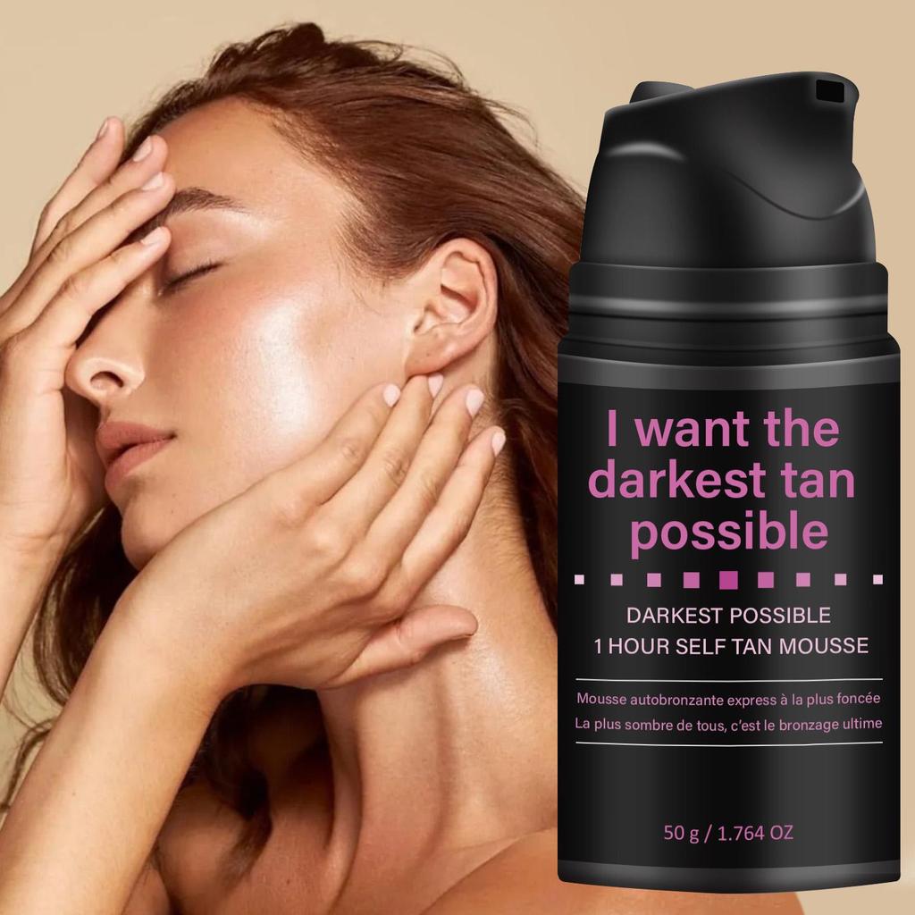 Self Tan Mousse-Moisturizing Skin-Lightweight & Non Sticky & Dries Quickly-Suitable For All Skin Types, 50g