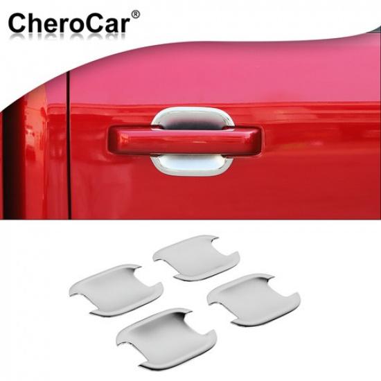 Chrome Exterior 4X Door Handle Bowl Cover Trim For Ford F150 F-150 Accessories