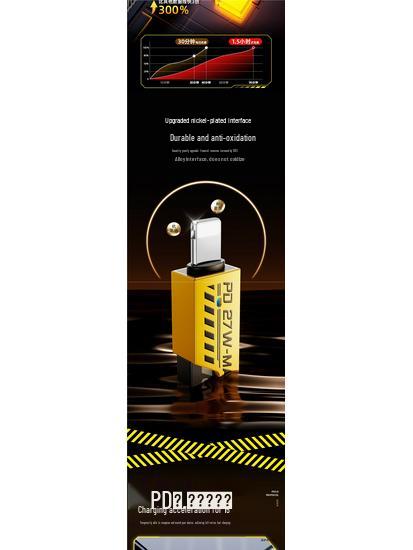 65W 4-in-1 Schnellladekabel für Apple, Huawei, Typ-C, Android-Handys