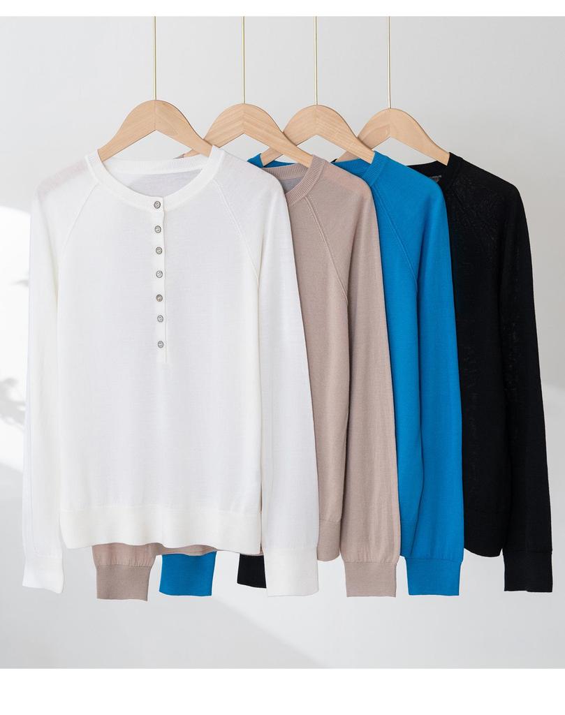 2026 Rakasha Fine Wool V-neck Knit Cardigan - Autumn Versatile Top