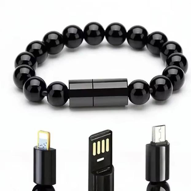 

Креативный браслет, кабель для передачи данных, кабель USB для быстрой зарядки с дизайном из бусин для iPhone Android Type C (5V / 2A) iphone
