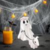 1× Cute Ghost Walking Dog Statue For Dining Table ,Office, Halloween Decoration
