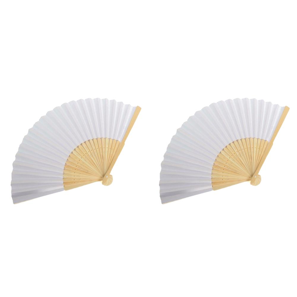 Blank White DIY Paper Decorative Fans Hand Practice Paper Fan Hand-painted Personalized Elegant Creative for Calligraphy Drawing