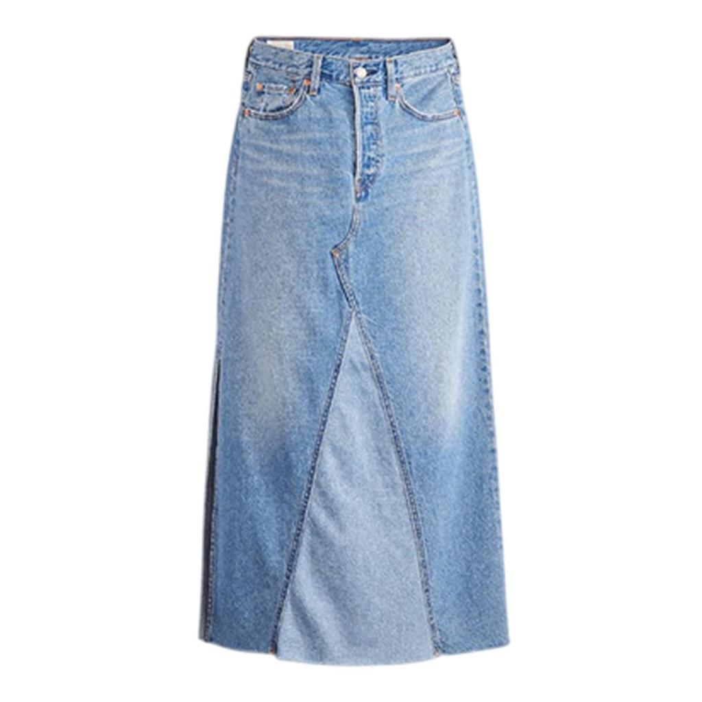 Levis Dámská ikonická rozparkovaná džínová maxi sukně Regular