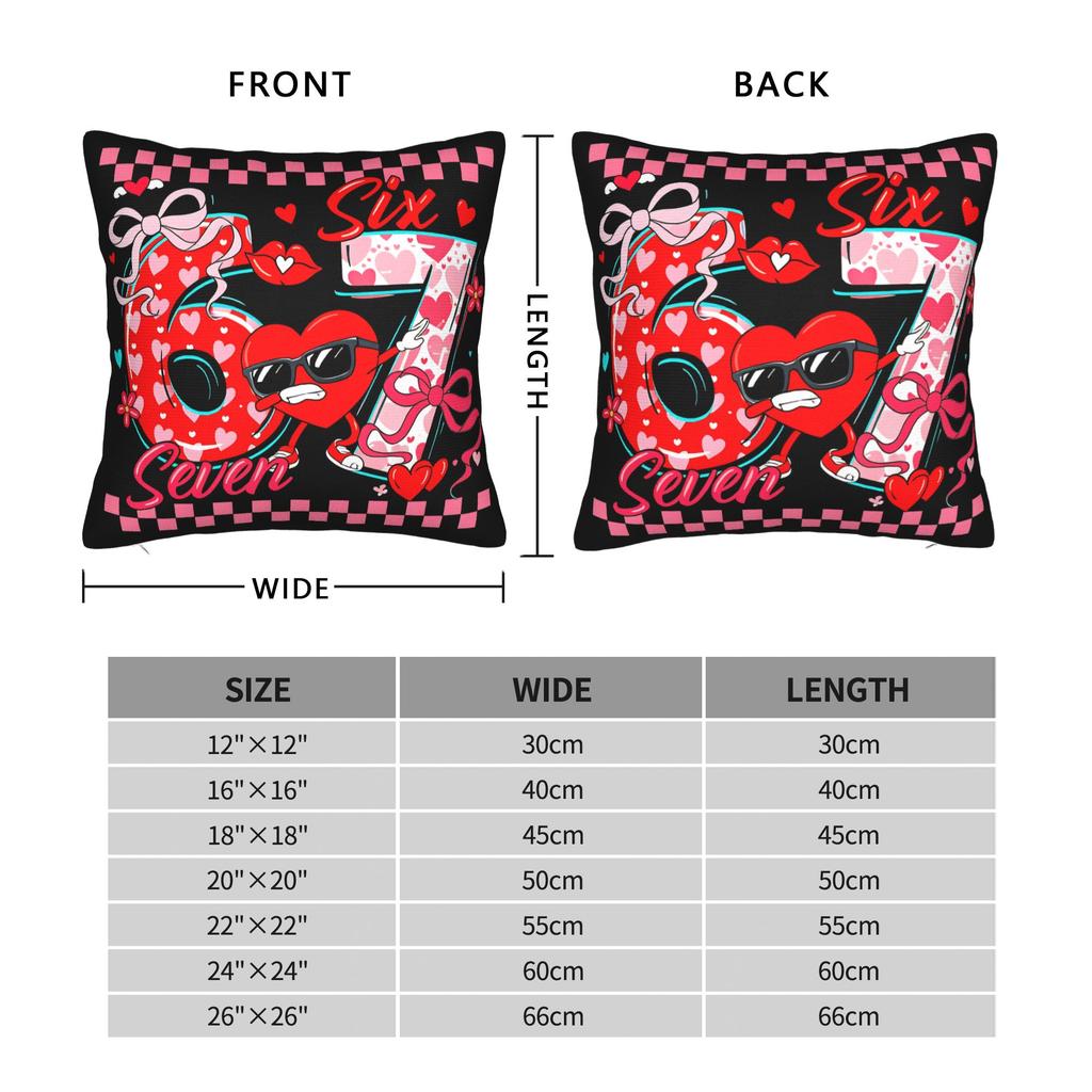 Valentine'S Day 6 7 Meme Pillow Cover Fashion Pillow Case For Chair Sofa Home Decor Print Pillowcases Gift