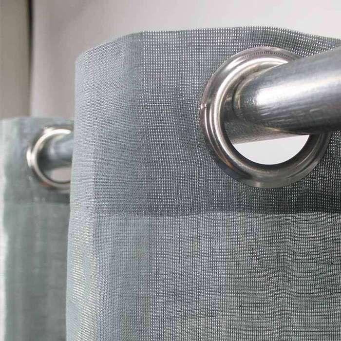 Glänzender Baumwollvorhang Silber 140x250