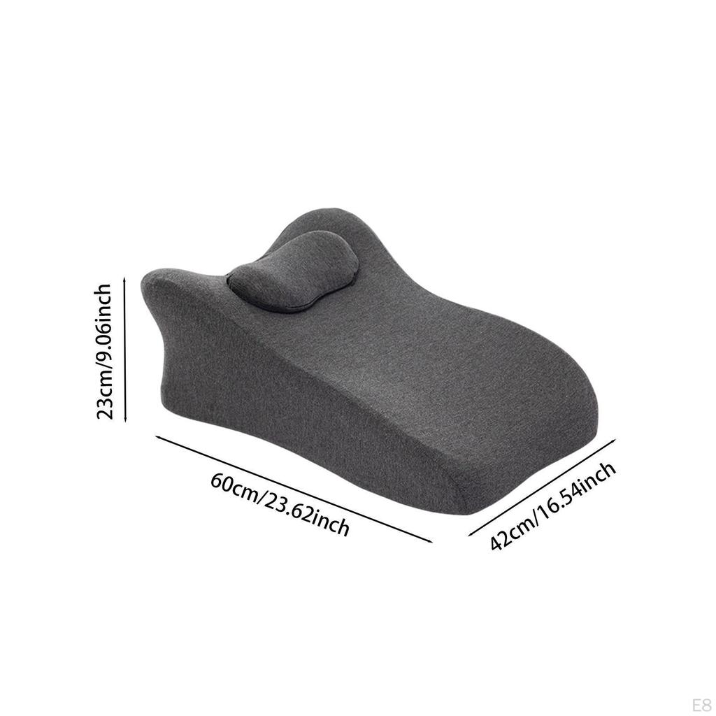 Face Down Pillow Ergonomic Wedge for Relaxing Office Living Room Grey