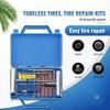 Car Repair and Tire Repair Tool Set, Metal Iron Handle, Super Hardness, Quick Emergency Repair, Vacuum Tire Cover Box