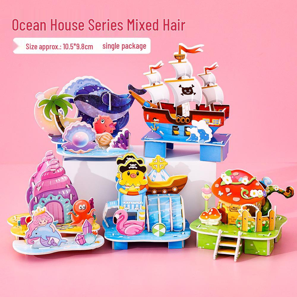 Creative 3D Cartoon Puzzle Craft for Kids - Educational and Fun Gift