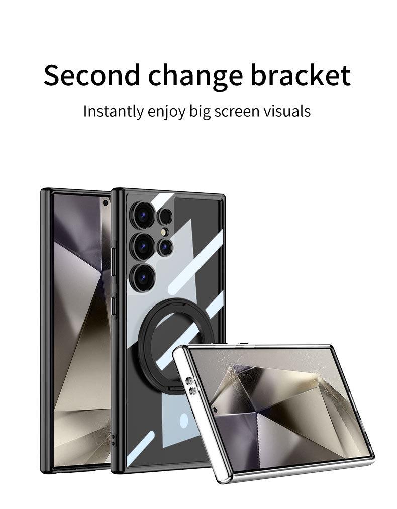 Samsung S24 Ultra Wireless Charging Phone Case with Magnetic Rotating Stand