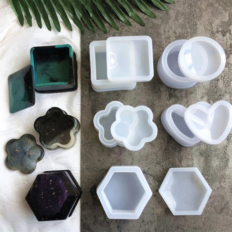 Practical Silicone Bowl Mold Handmade Crafting Molds Various Shape Silicone Texture for Resin Candle and Plaster