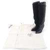 Great HERMES Knee-high boots Ilona black leather Women 36 232007Z Used