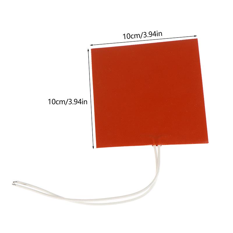 40W 12V Silicone Heating Pad Square Rubber Heat Mat Heated Bed Plate Flexible Waterproof 3D Printer