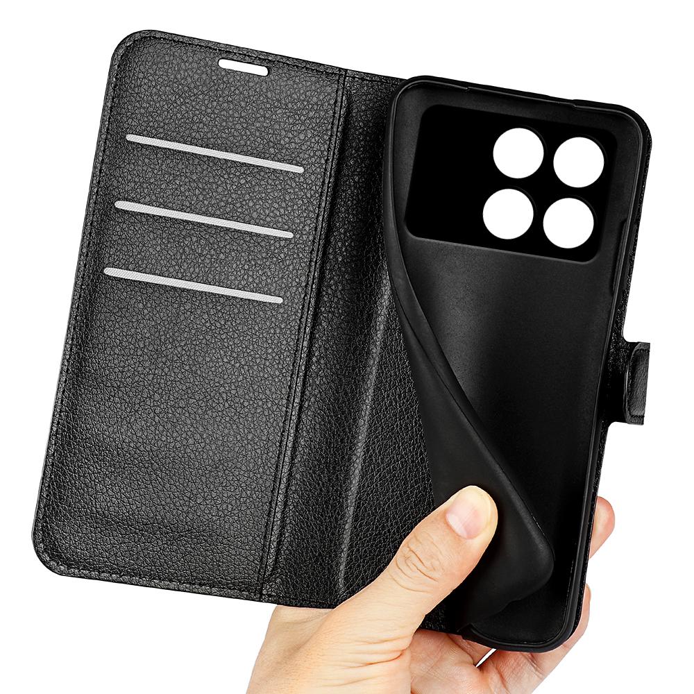 For Xiaomi Poco F6 Pro 5G/Redmi K70 5G/K70 Pro 5G Case PU Leather Card Slots Pocket Stand Phone Cover