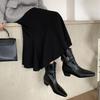 Square-toed Belt-buckle Ankle Boots, Women's Chunk-heeled Boots, Retro Versatile Boots, Women's Shoes
