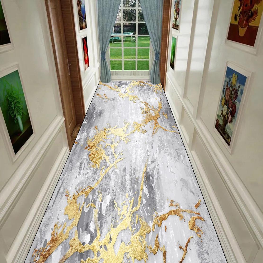 

Современный Абстрактный Длинный Ковролин для Коридора Украшение Коврик для Пола в Прихожей Нескользящий Моющийся Ковер для Лестницы Ковры для Прохода Ковер на Заказ 160*200cm