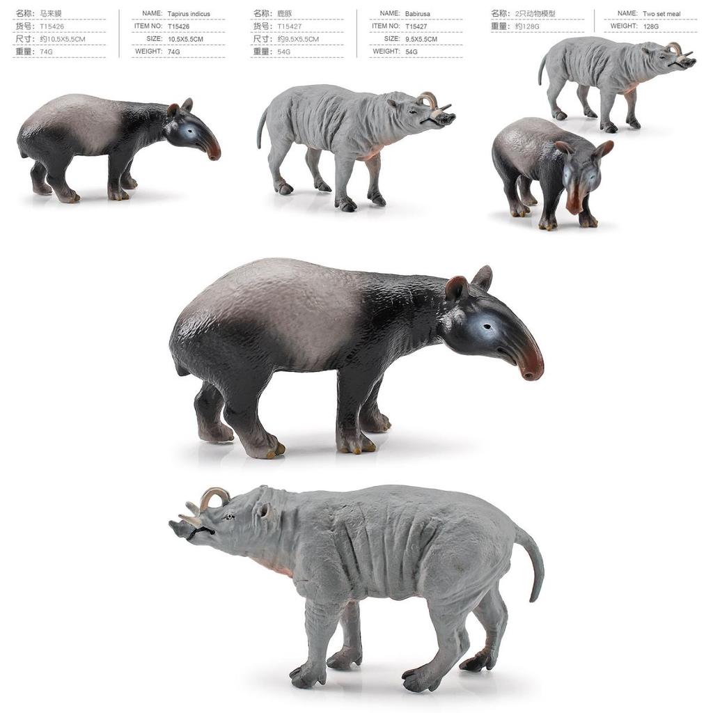 Babyrousa Pvc Wild Animal Models Set For Nature Study And Collection
