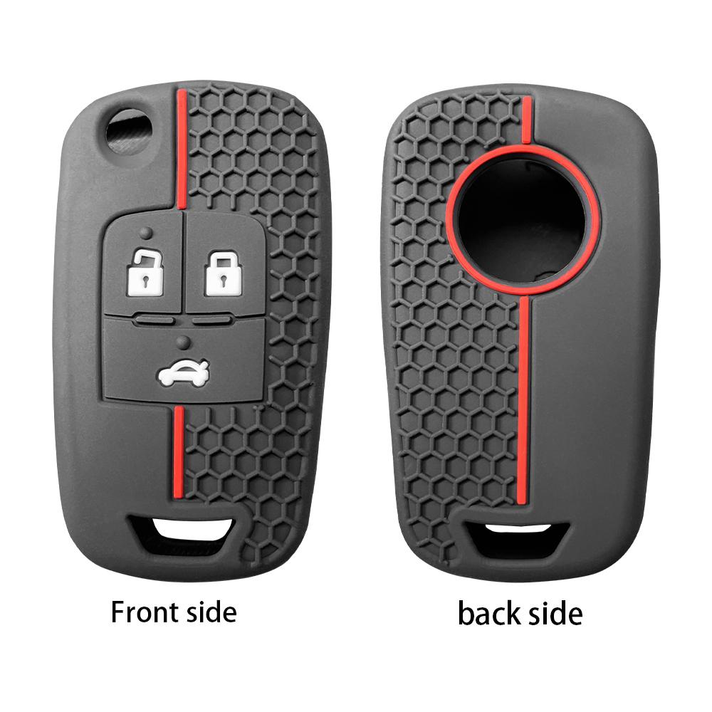 

For Chevrolet Cruze Aveo S10 Axis Rawon P4 3 Buttons Silicone Remote Key Cover Holder Shell Case Key Protective Sheath Keychain