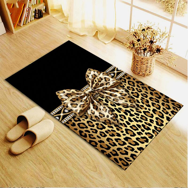 2025 Neuer Leopardenmuster Schleifen Teppich für Wohnzimmer Schlafzimmer Zuhause Sofadekoration, Kinderspiel Rutschfeste Bodenmatte91