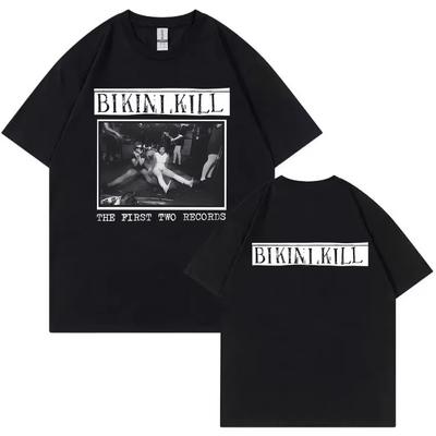Bikini Kill The First Two Records Album Print T-shirt Feminist Riot Grrrl Kathleen Hanna T Shirts Men Rock Punk Oversized Tshirt