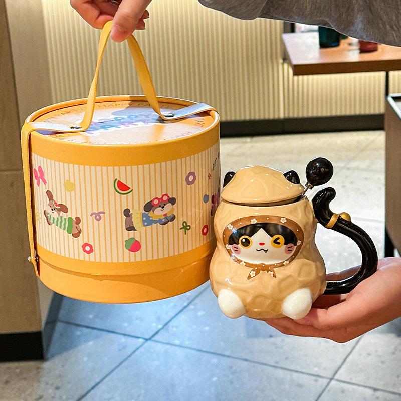 Charming Ceramic Cat Mug – Cute & High Appearance Value, Perfect Birthday Gift for Girls, Comes in a Gift Box