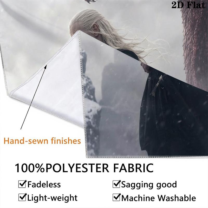 Tapiz de Pared de Daemon Targaryen Colgante de Pared Estético Manta de Tela Impresa Tapices Decorativos para Dormitorio Sala de Estar Decoración del Hogar
