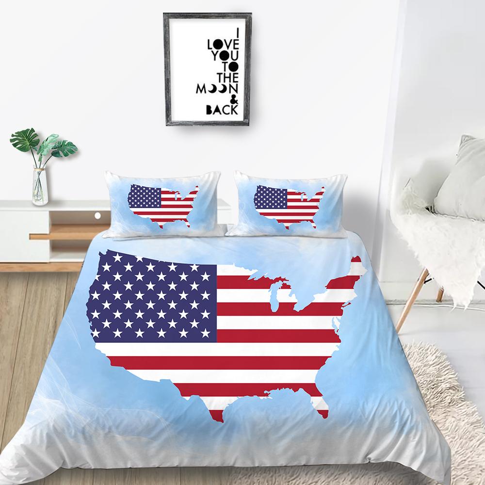 3D Map Printing Duvet Cover Set with Pillowcase Cartoon Home Textiles Bedding Set Children Twin Single Size Bed Sets