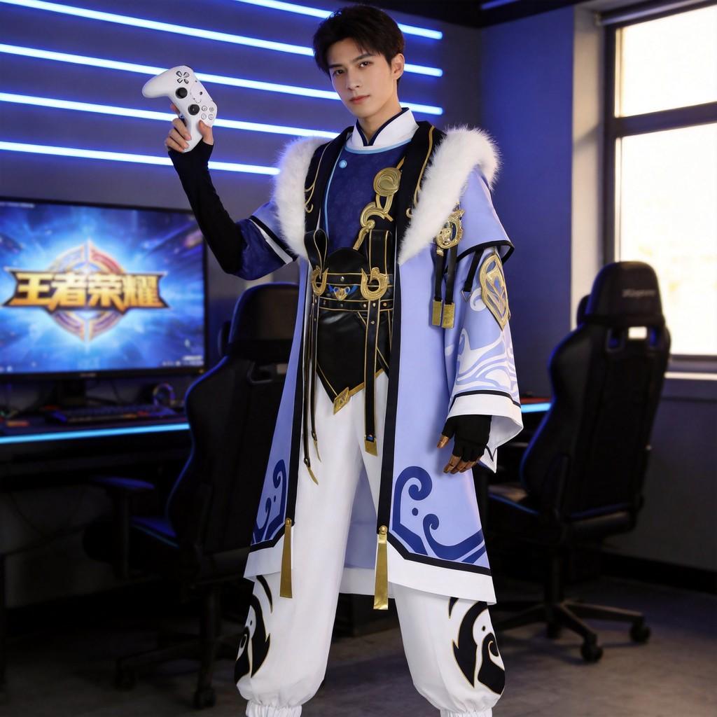 Honor Of Kings Sun Quan Cosplay Costume With Polyester Fabric For Game Cosplay Fans