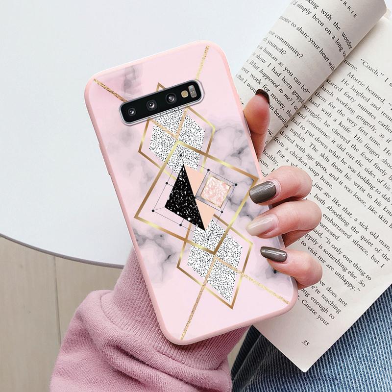 Color Luxury Marble Case For Samsung Galaxy S10 S 10 Plus S10E Fundas Soft TPU Protection Back Cover For Samsung S10 Shockproof