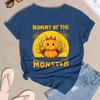 Women's Halloween Print Short Sleeve T-Shirt Casual Neck Tee Top