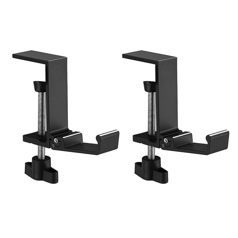 2pcs Punching-Free Folding Desktop Hook Adjustable Hanger