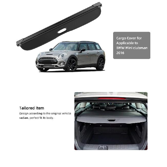 For BMW Mini Clubman 2016 Retractable Trunk Cargo Cover Parcel Rack Waterproof Shield Privacy BMW Clubman 2016 Auto Accessories
