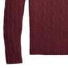 Polo Ralph Lauren Solid Color V-Neck Cable Knit Sweater Women Sweater Burgundy 211910422-009